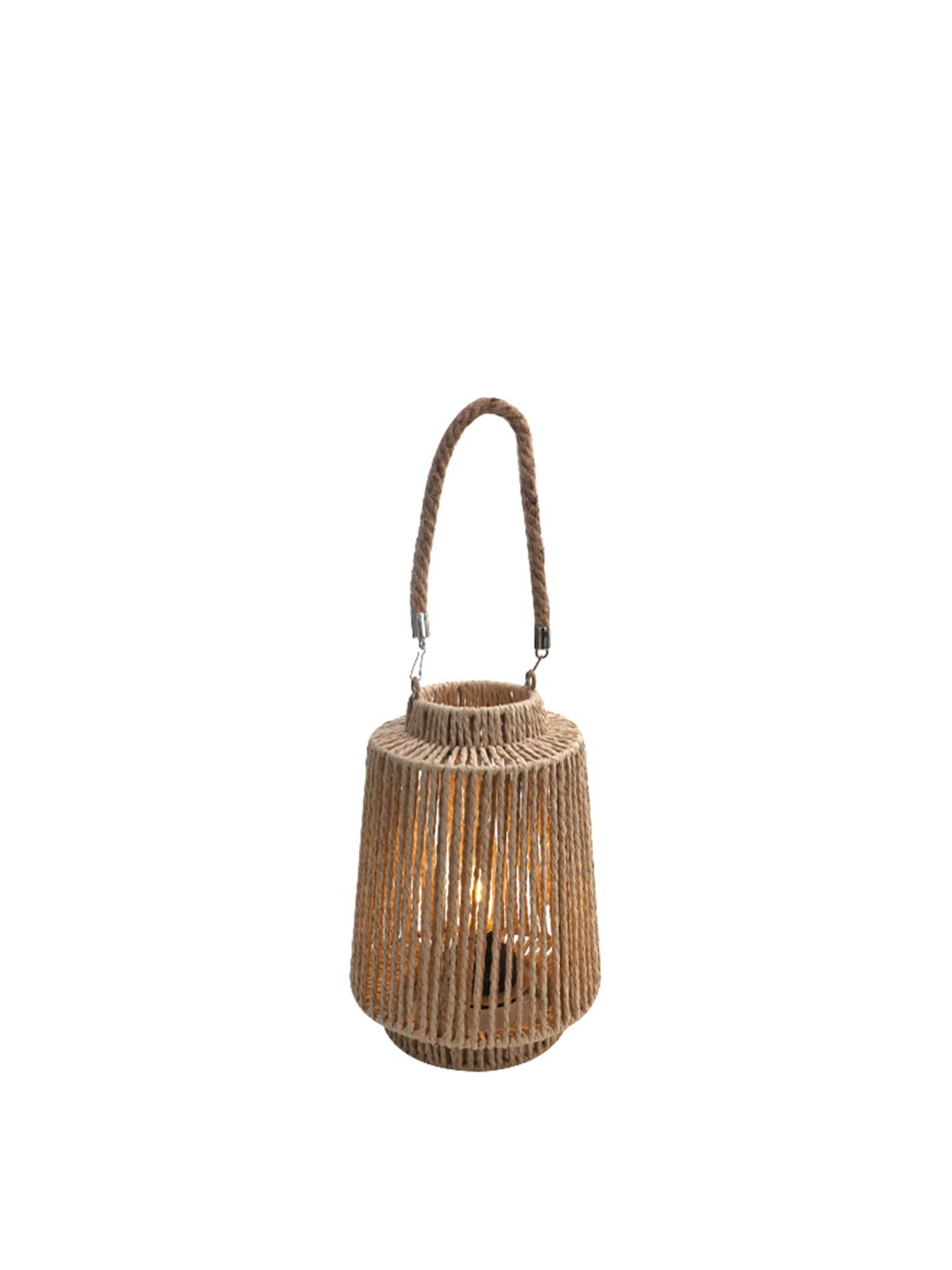 Ecloz - Lanterne avec ampoule en corde - beige - ECLOZ - Image 1