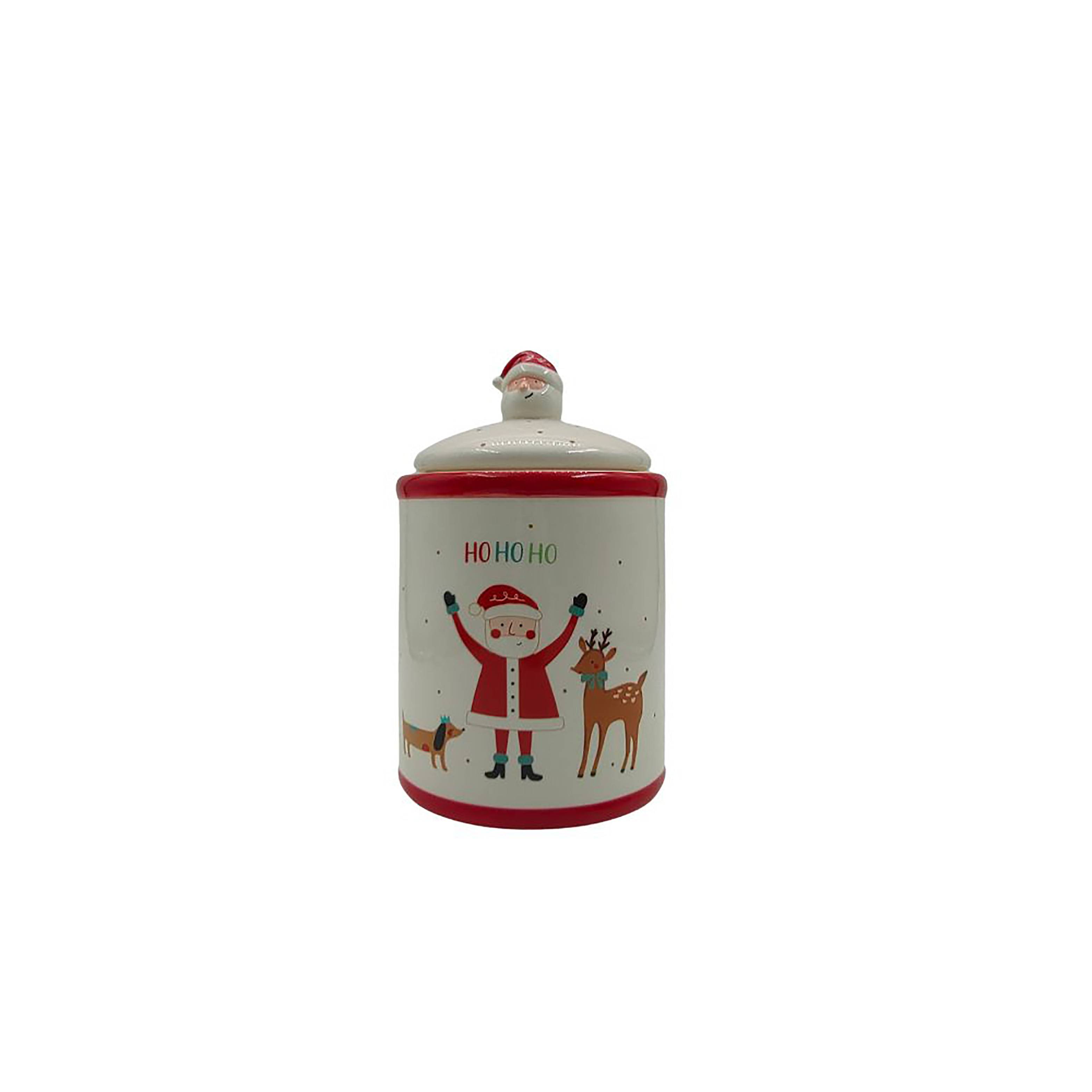 Ecloz - Pot à biscuits décor Père Noël - H. 21 cm - ECLOZ