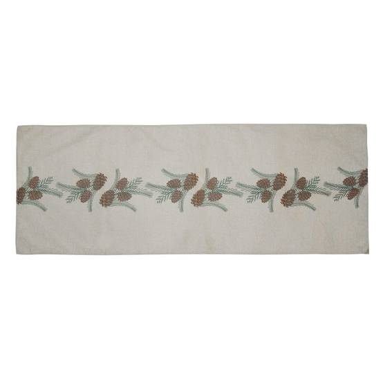 Ecloz - Chemin de table décor pommes de pin - 50 x 140 cm - ECLOZ - Image 1