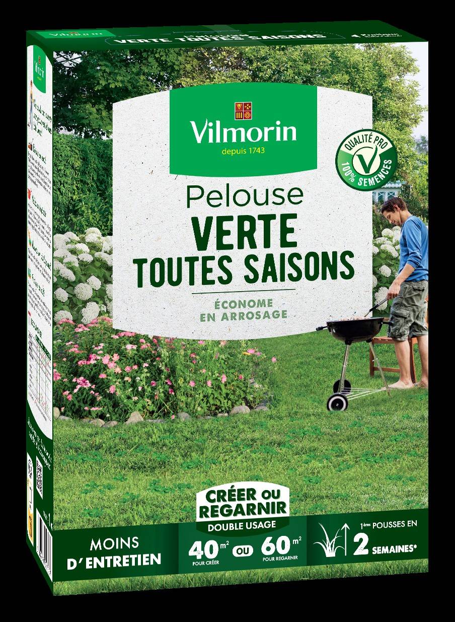 Vilmorin - Pelouse verte toutes saisons 1 kg - Vilmorin
