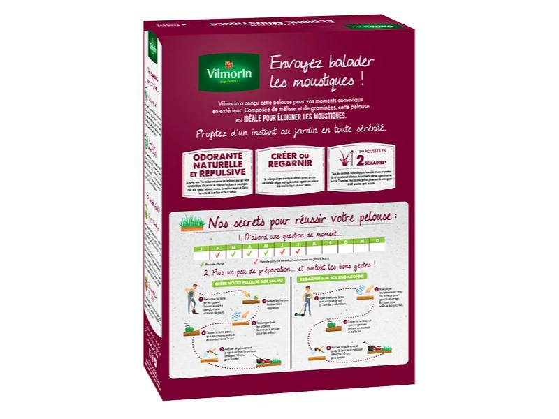 Vilmorin - Pelouse Mélisse Graminées Éloigne Moustiques 1kg - VILMORIN - Image 4