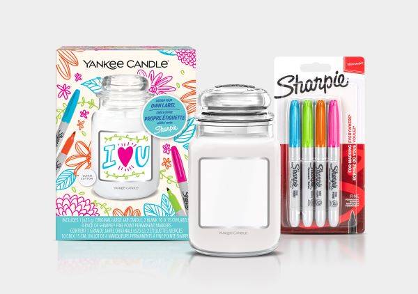 Yankee Candle - Coffret bougie à personnaliser avec feutres Yankee Candle