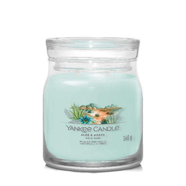 Yankee Candle - Bougie Signature Aloe et Agave Yankee Candle - moyenne jarre