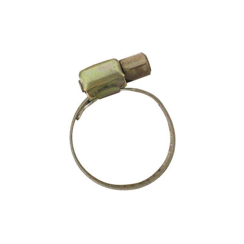 Collier bande ajourée acier de serrage, largeur 8, Ømini 25 et maxi 45, pour tuyau de Ø30 - Image 1
