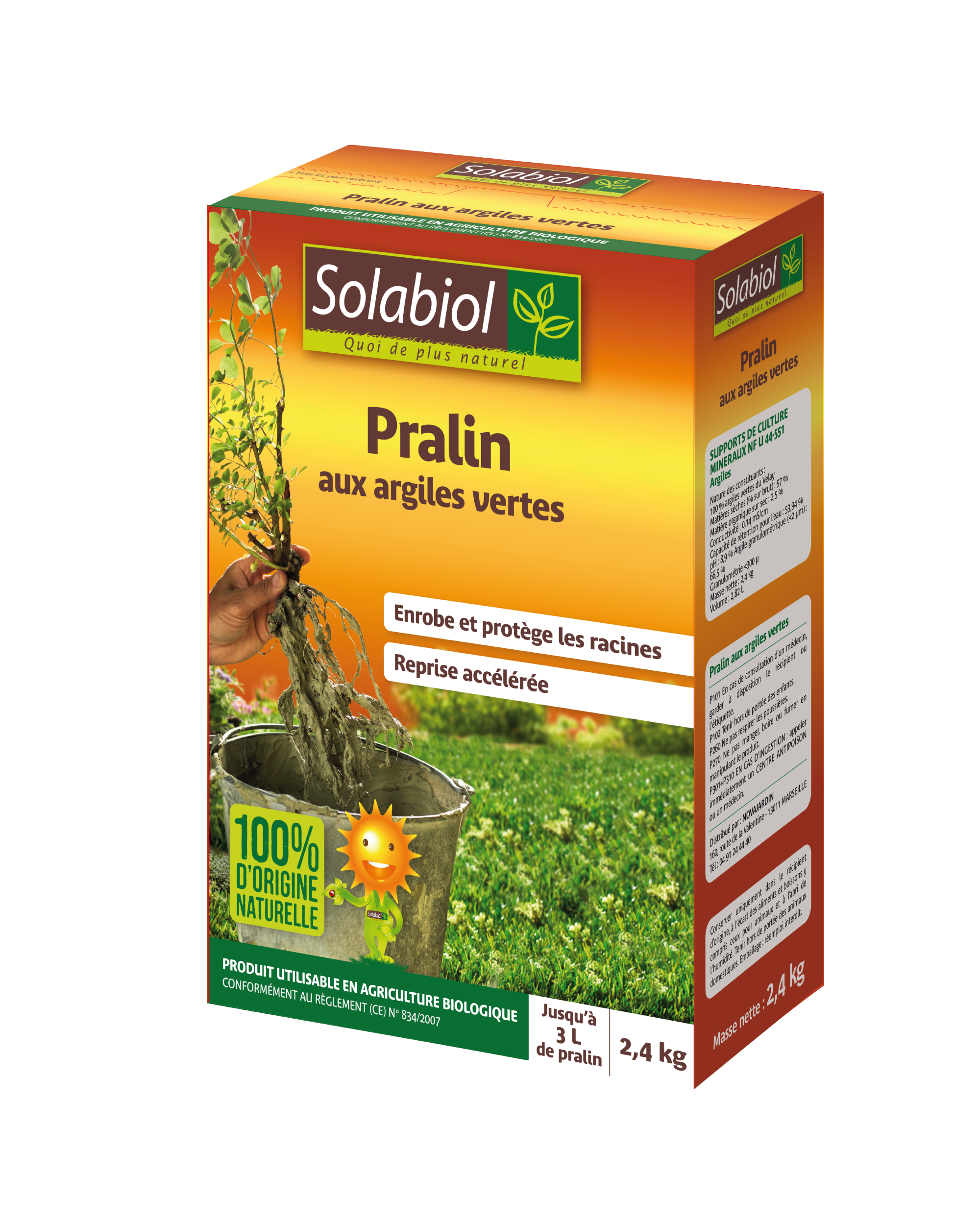 Pralin pour racines Argile Verte 2,82 L SOLABIOL - Image 1