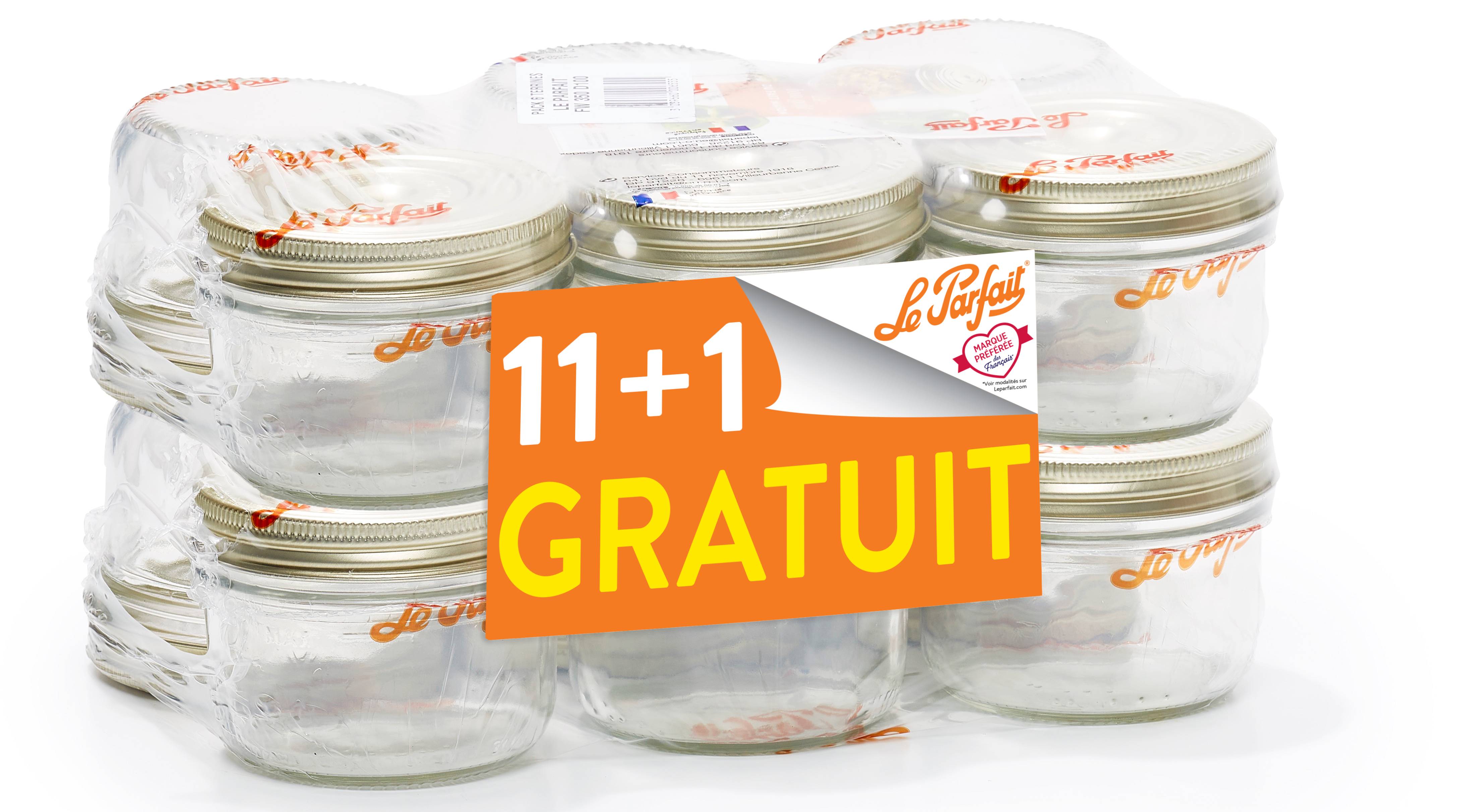Le Parfait - Bocaux "Familia Wiss" 350 g Ø 100 mm x11+1 gratuit - Le Parfait® - Image 1