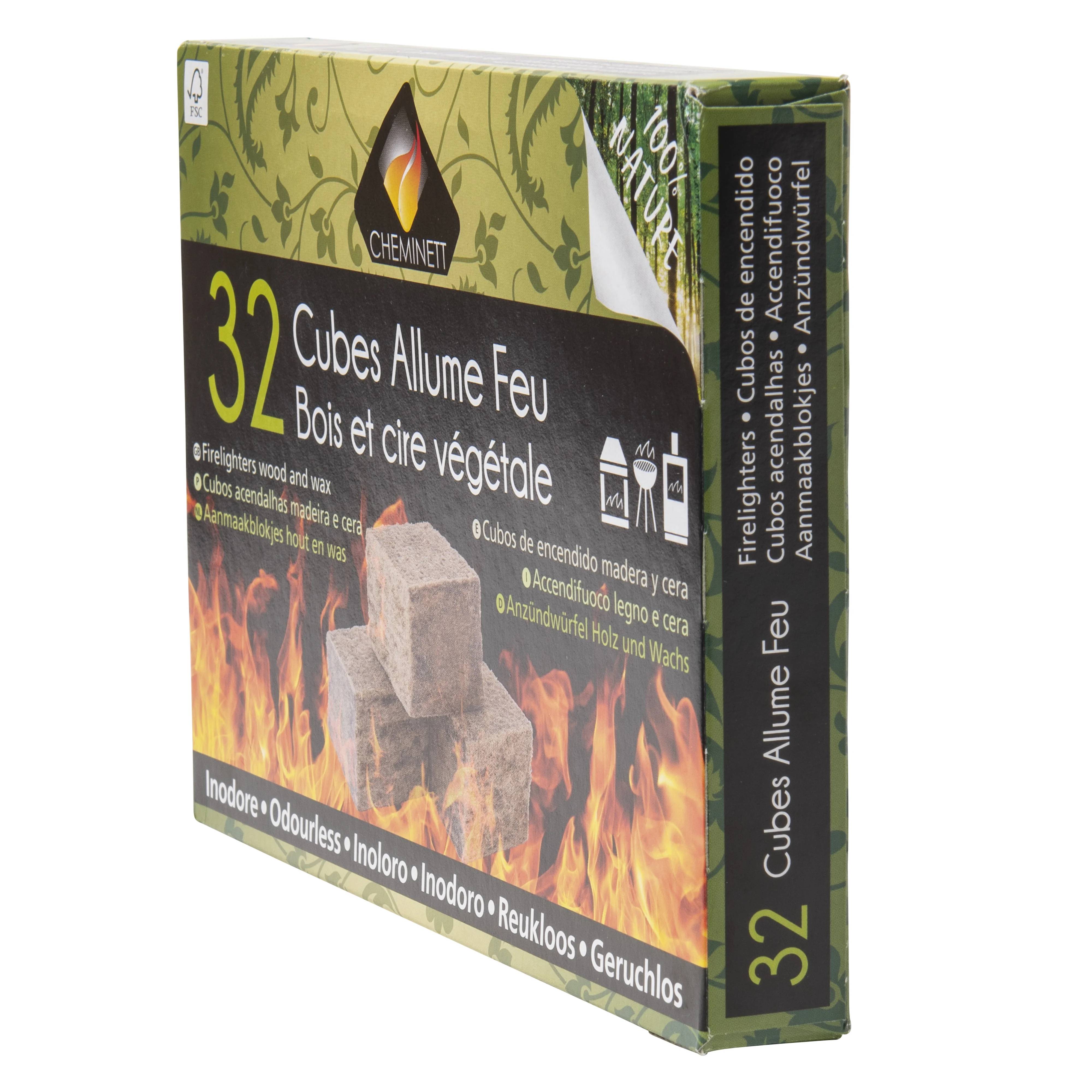 Allume feu cubes bois inodore 32 pcs – PYROFEU - Image 4