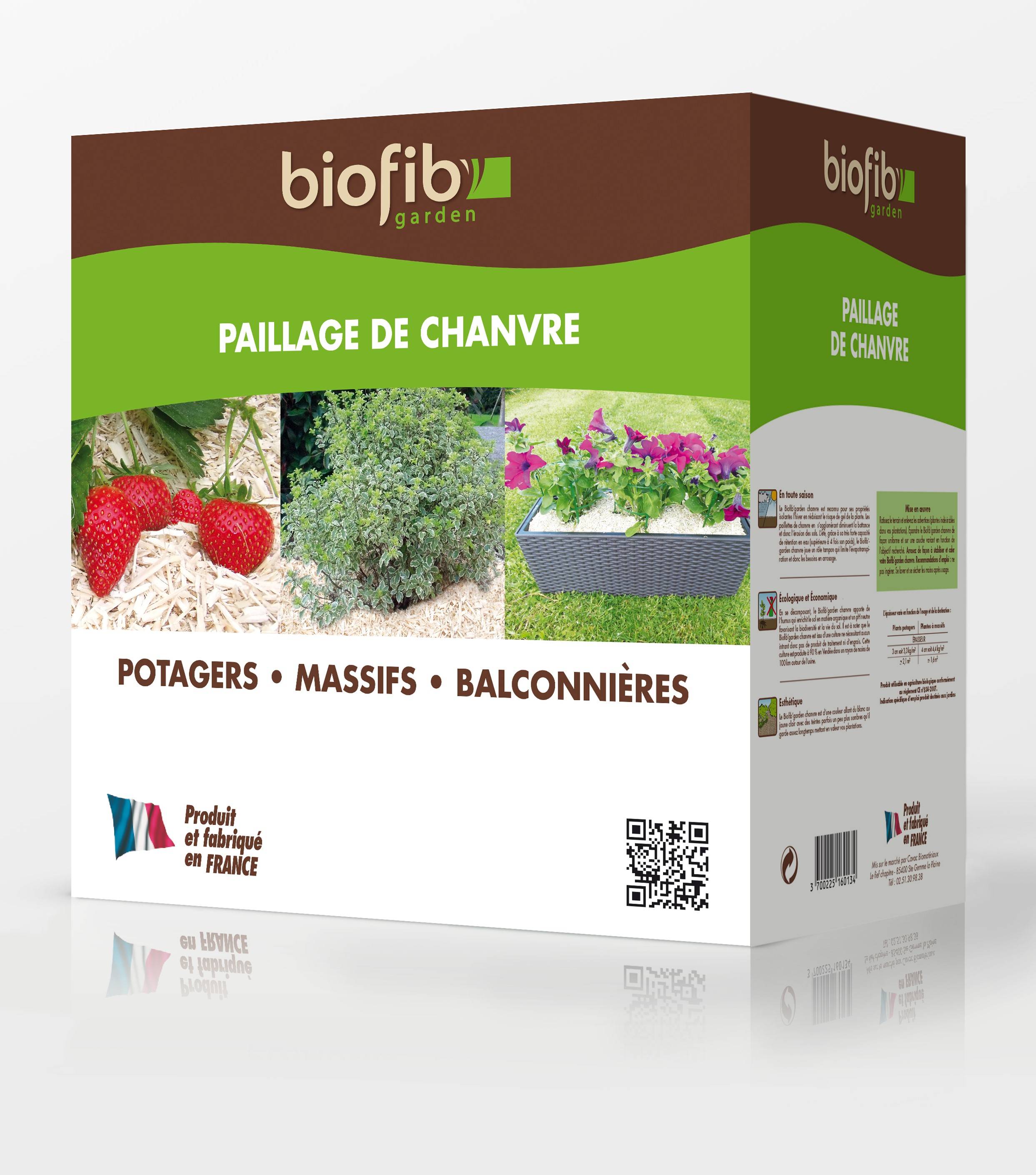 Biofib - Paillage de chanvre sac de 8 kg