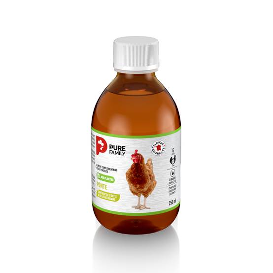 Pure Family - Complément liquide ponte aux plantes pour poule 250 ml - Pure Family