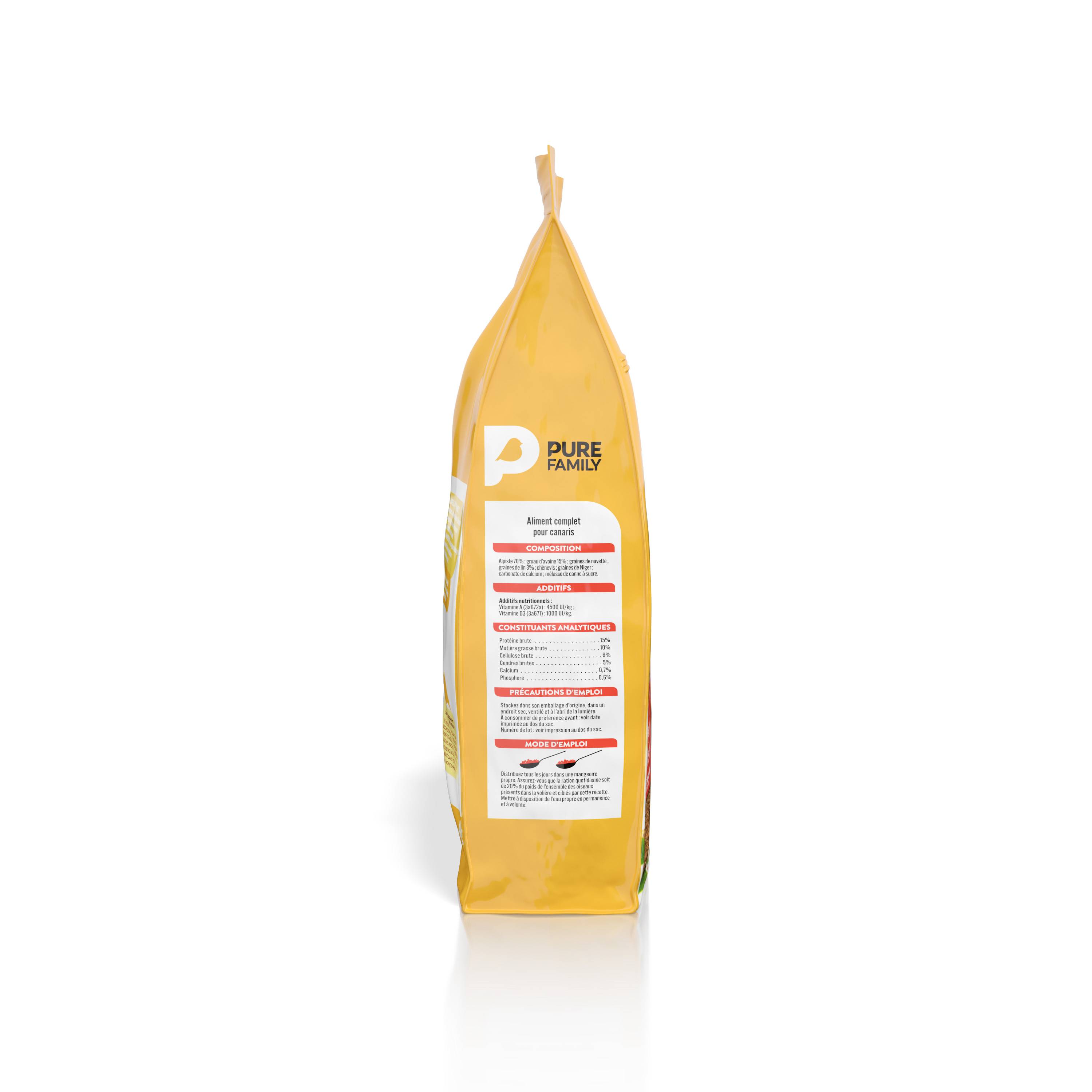 Pure Family - Mélange complet graines Canaris 4Kg - PURE FAMILY - Image 2