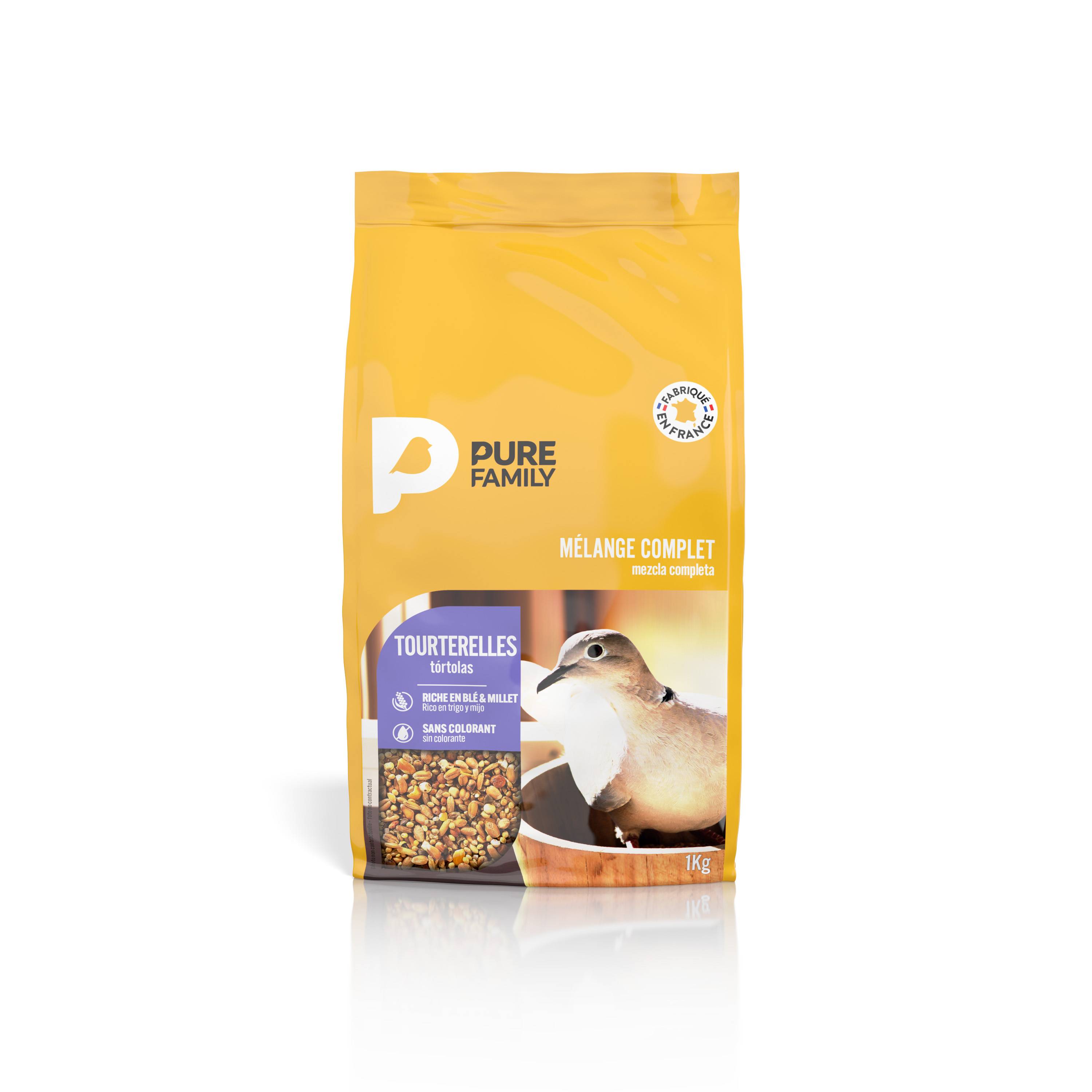 Pure Family - Pure Family - Mélange complet pour tourterelles 1 kg - Image 1