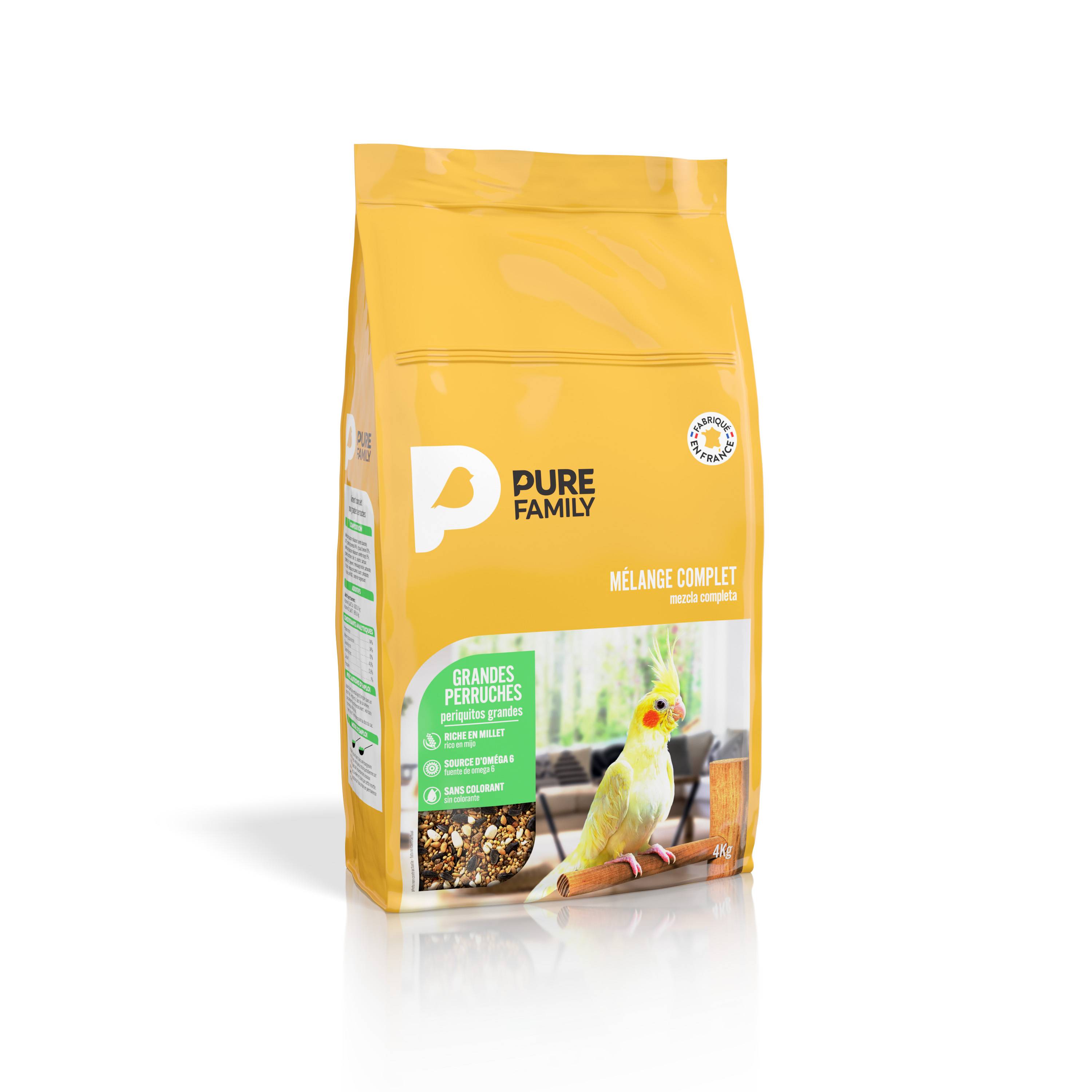 Pure Family - Mélange complet graines pour grandes perruches 4Kg – PURE FAMILY - Image 2