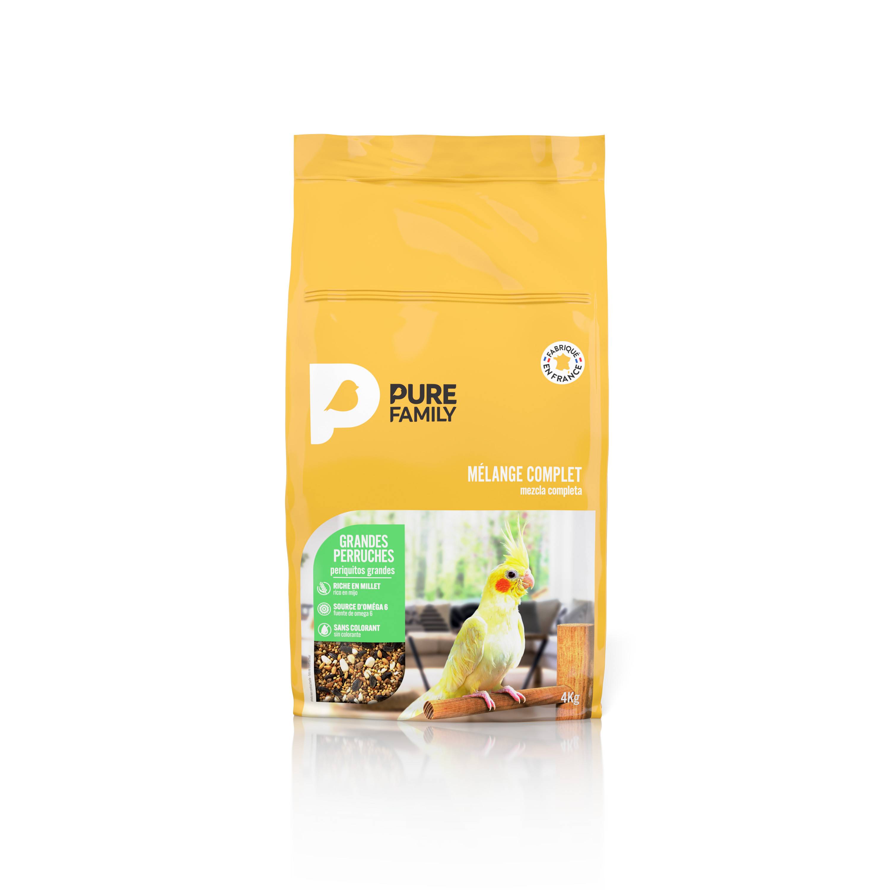 Pure Family - Mélange complet graines pour grandes perruches 4Kg – PURE FAMILY - Image 1
