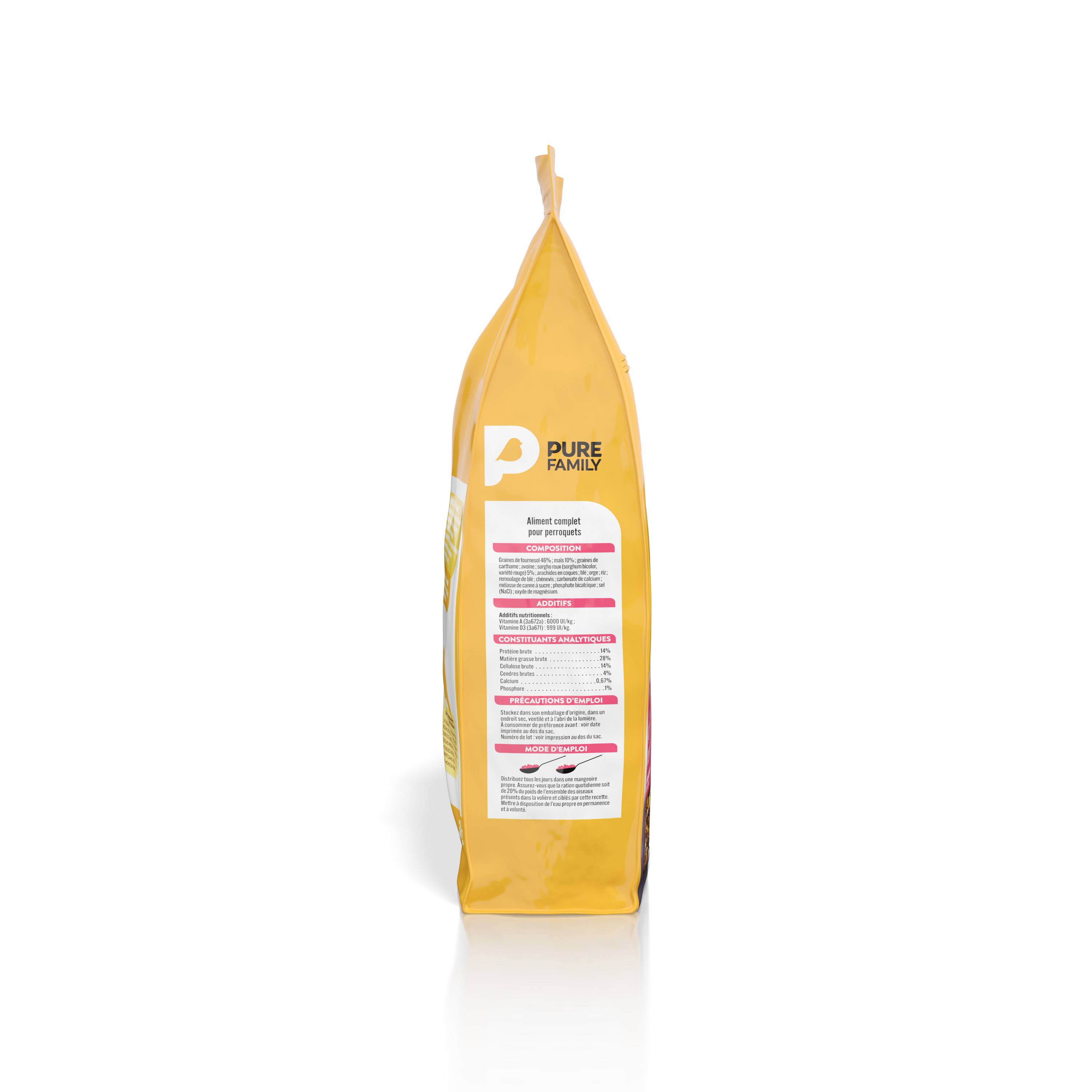 Pure Family - Mélange complet graines Perroquets 3Kg - PURE FAMILY - Image 3