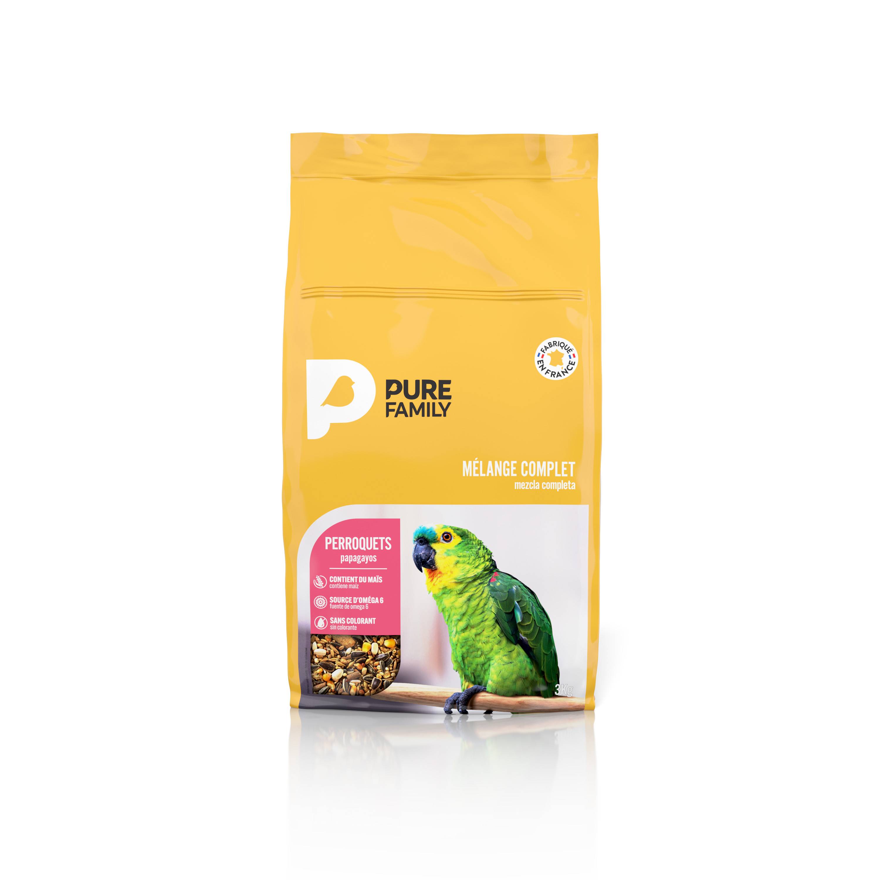 Pure Family - Mélange complet graines Perroquets 3Kg - PURE FAMILY - Image 1