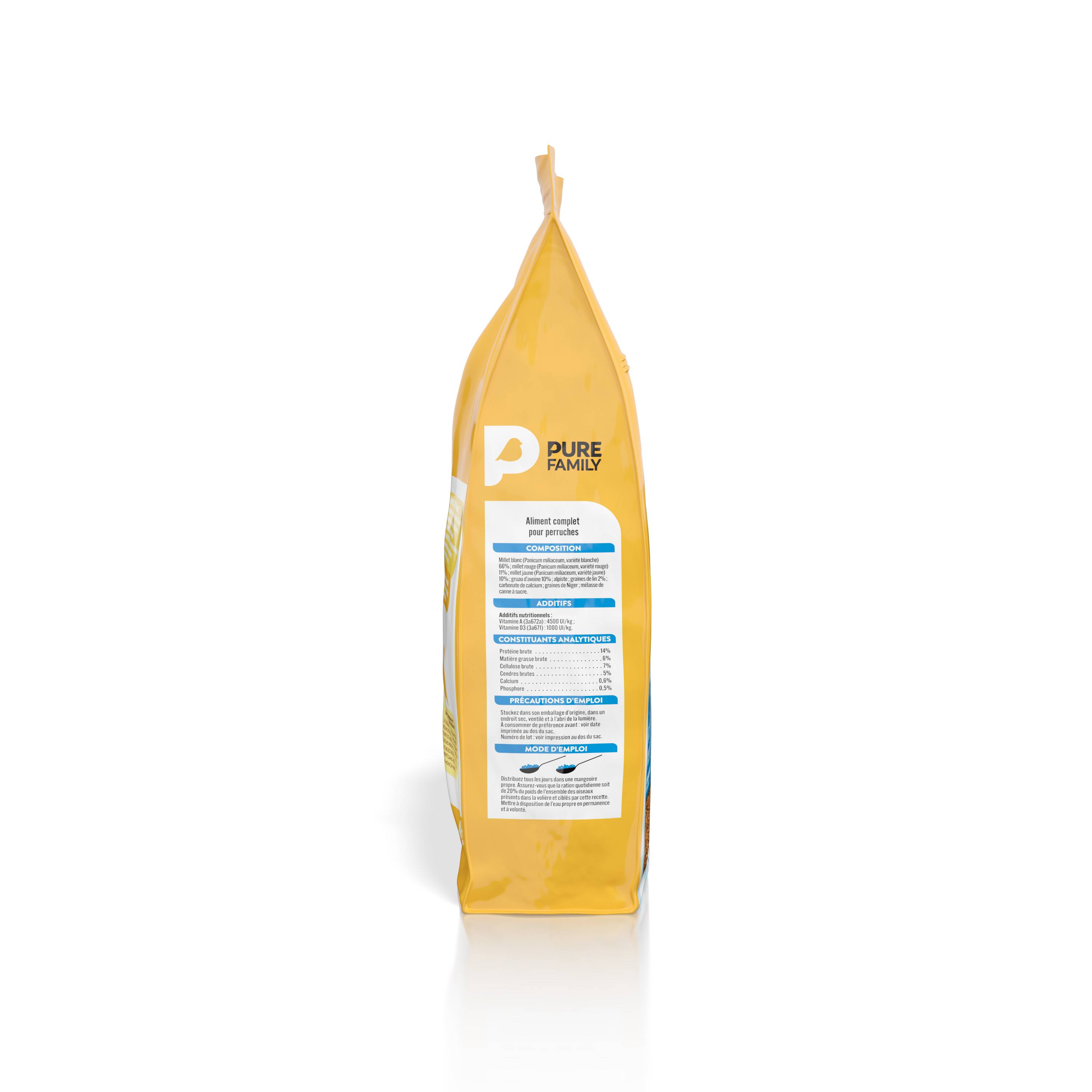 Pure Family - Mélange complet graines Millet Perruches 4 Kg – PURE FAMILY - Image 2