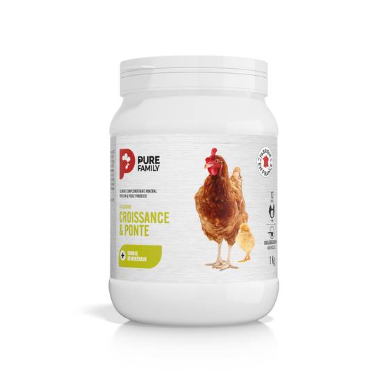 Pure Family - Complément minéral Volacrine croissance & ponte pour poule 1 kg - PURE FAMILY - Image 1