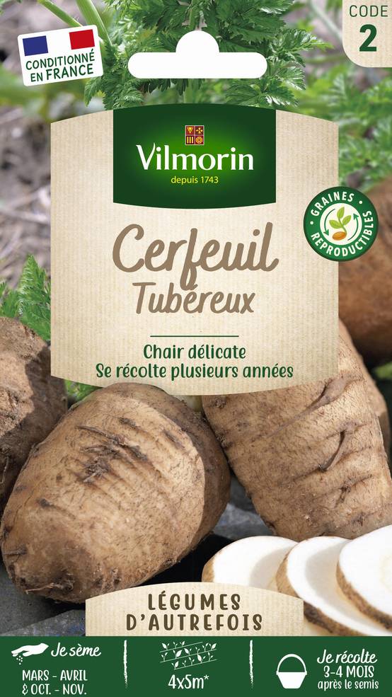 Graines de cerfeuil tubéreux Sachet - Vilmorin - Image 1