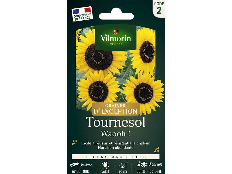 Vilmorin - Tournesol Waooh! série 2 sachet graines 1 g - Vilmorin - Image 1