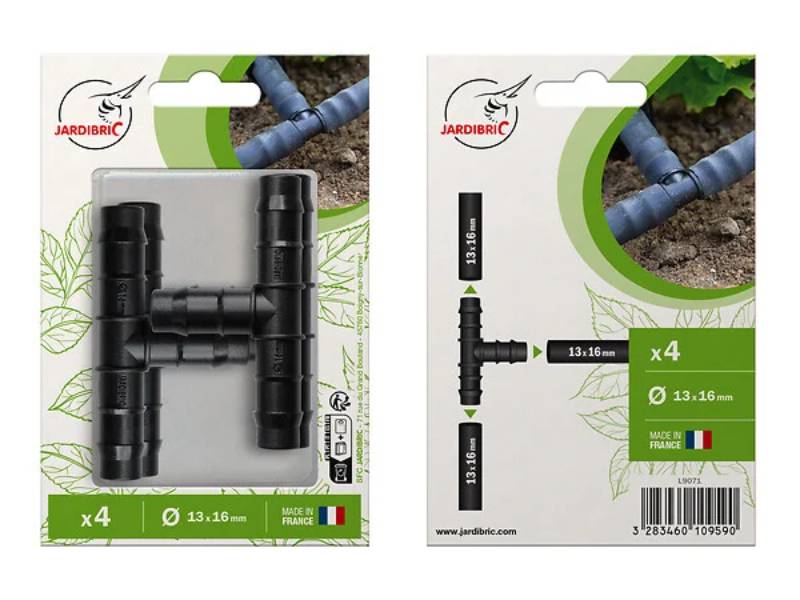 Tés Cannelés Ø 16 mm 4 pièces – JARDIBRIC