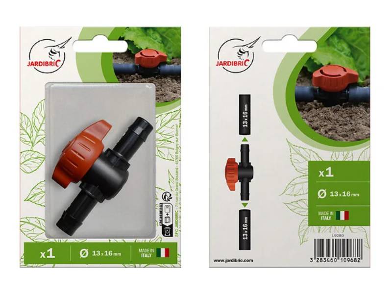 Vanne d'arrêt PVC Ø 16 mm x Ø 16 mm – JARDIBRIC