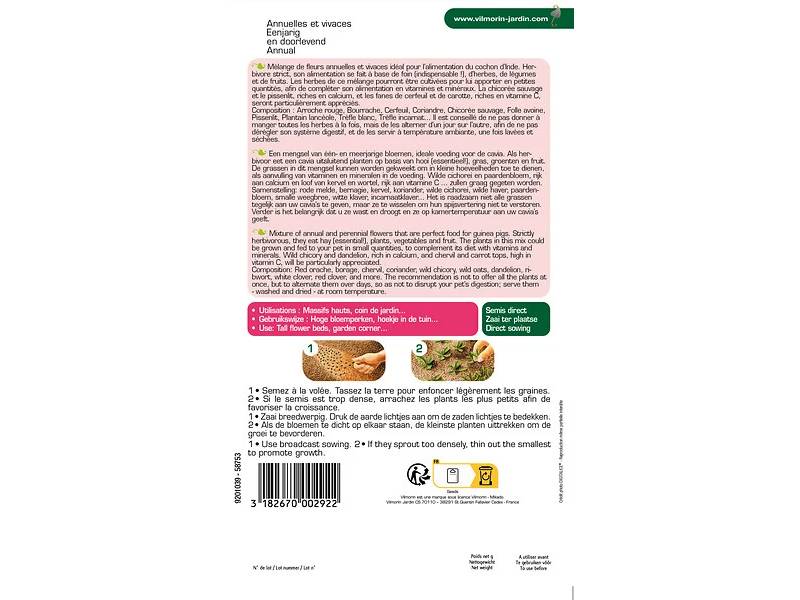 Vilmorin - Mélange de fleurs pour Cochons d'Inde serie 2 sachet graines 12 g - Vilmorin - Image 4