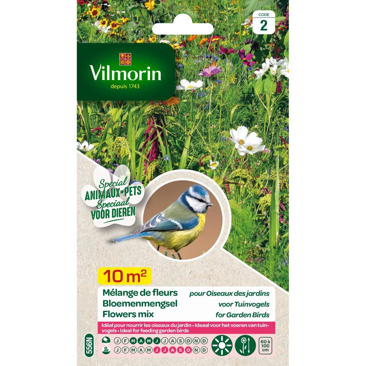 Vilmorin - Mélange de fleurs Attire les Oiseaux serie 2 sachet graines 12 g - Vilmorin - Image 3