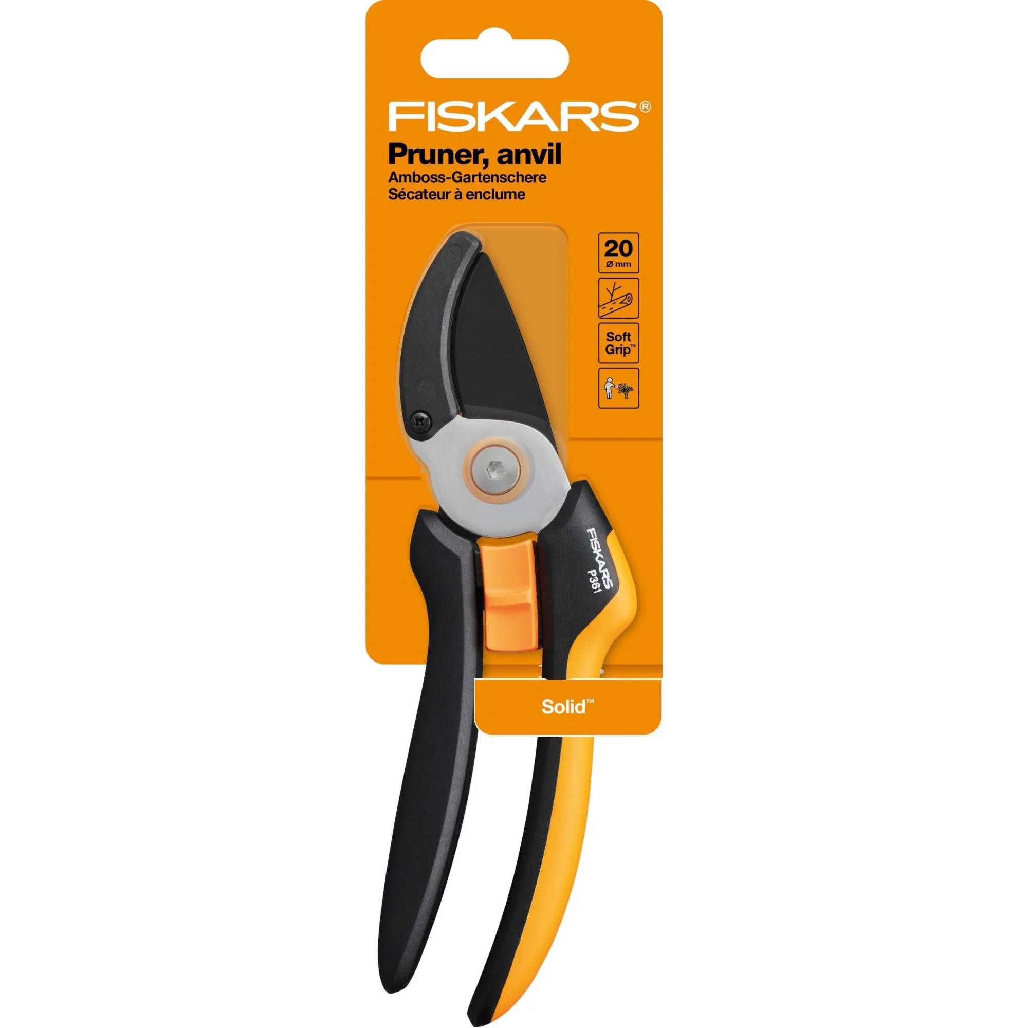 Fiskars - Sécateur enclume acier noir L P361 SOLID – FISKARS - Image 3