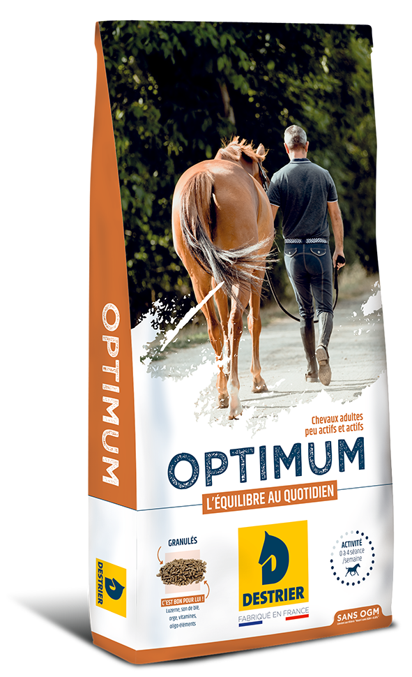 Destrier - Aliment complémentaire pour Chevaux et Poneys OPTIMUM 20 kg - Destrier - Image 3