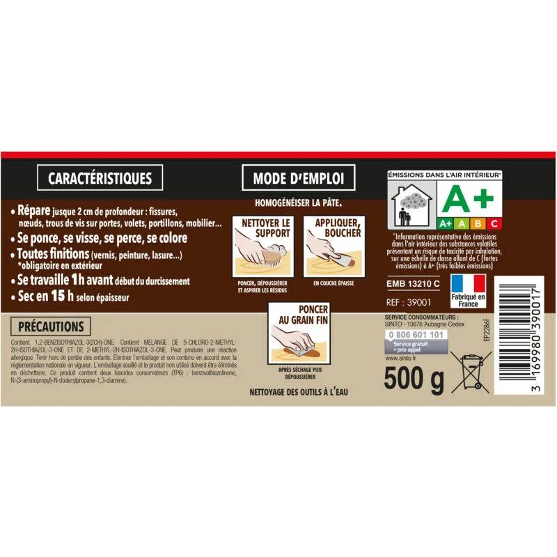 SINTO - Enduit Pâte Rebouche Bois Clair – SINTO - Image 2