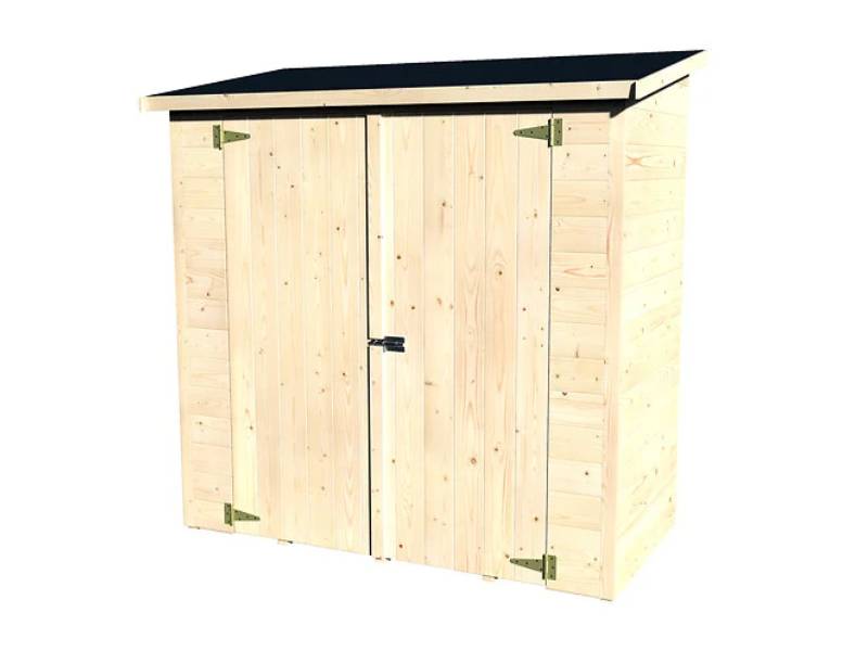 Decor et Jardin - Remise adossée bois 1800 litres 1,3m² Décor et Jardin - Image 2