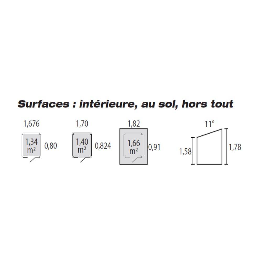 Decor et Jardin - Remise adossée bois 1800 litres 1,3m² Décor et Jardin - Image 5