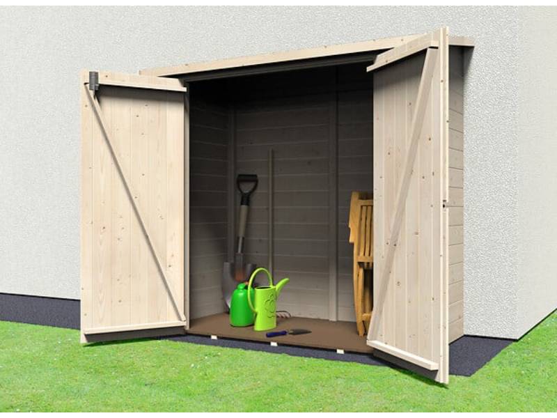 Decor et Jardin - Remise adossée bois 1800 litres 1,3m² Décor et Jardin - Image 7