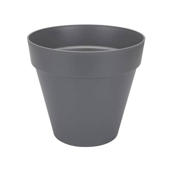 Pot de fleurs rond Loft Urban plastique anthracite Ø 50 x H.44 cm - Elho - Image 1