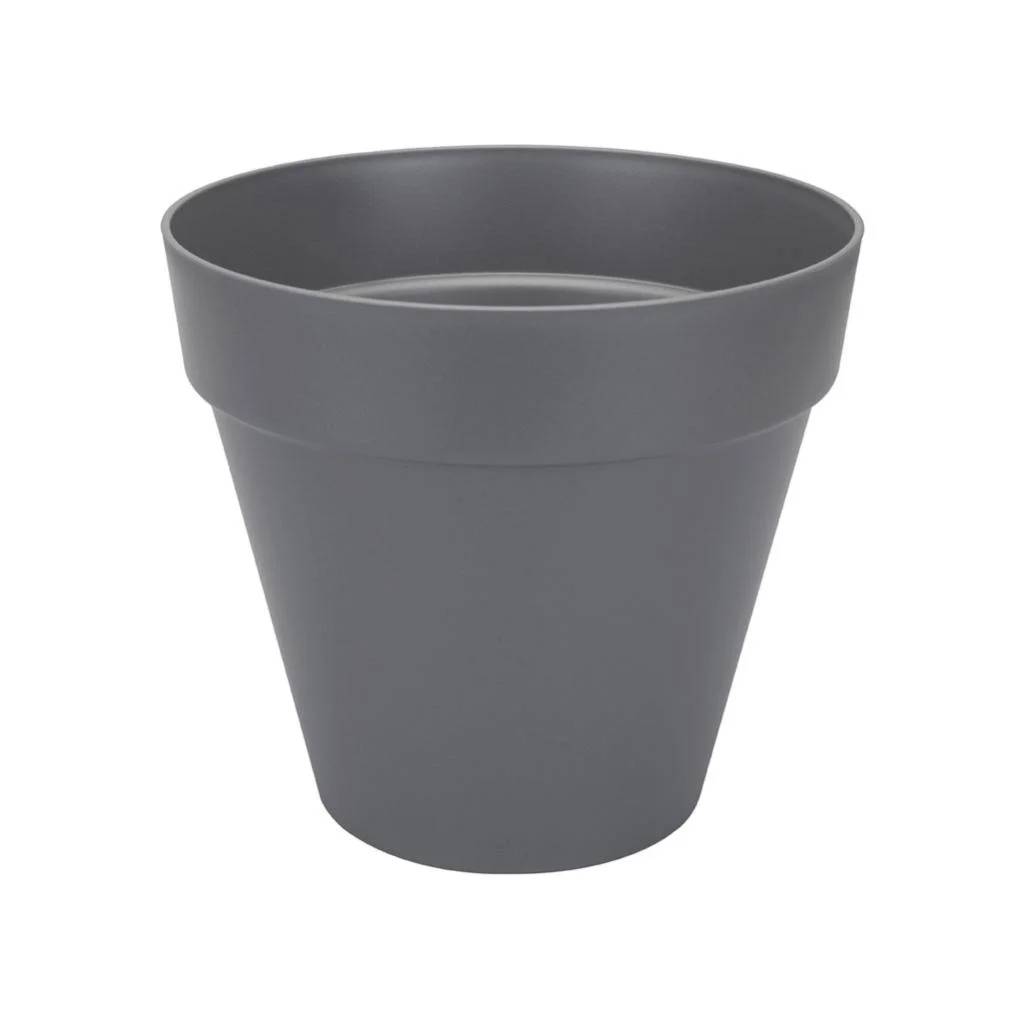Pot de fleurs rond Loft Urban plastique anthracite Ø 50 x H.44 cm - Elho