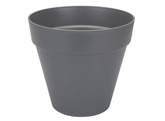 Pot de fleurs rond Loft Urban plastique anthracite Ø 50 x H.44 cm - Elho - Image 2