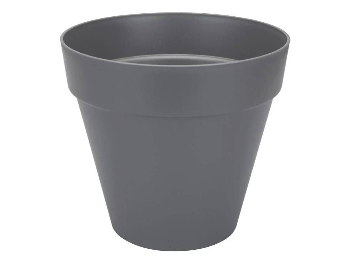 Pot de fleurs rond Loft Urban plastique anthracite Ø 50 x H.44 cm - Elho - Image 2