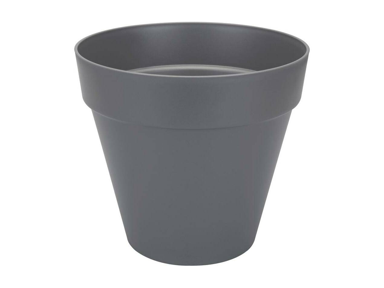 Pot de fleurs rond Loft Urban plastique anthracite Ø 50 x H.44 cm - Elho - Image 3