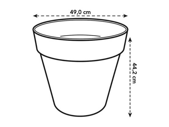 Pot de fleurs rond Loft Urban plastique anthracite Ø 50 x H.44 cm - Elho - Image 5