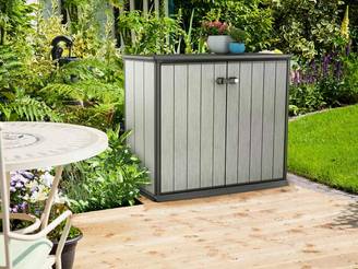 Keter - Armoire de jardin Patio Store Brossium résine gris H.115 cm modèle 1000 L - Keter