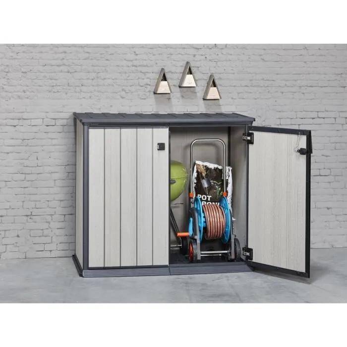 Keter - Armoire de jardin Patio Store Brossium résine gris H.115 cm modèle 1000 L - Keter - Image 10
