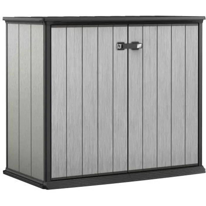 Keter - Armoire de jardin Patio Store Brossium résine gris H.115 cm modèle 1000 L - Keter - Image 11