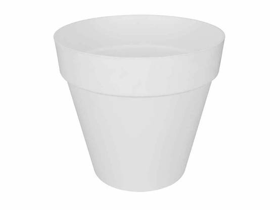 Pot de fleurs Loft Urban rond plastique blanc Ø60xH.53 cm - Elho - Image 1