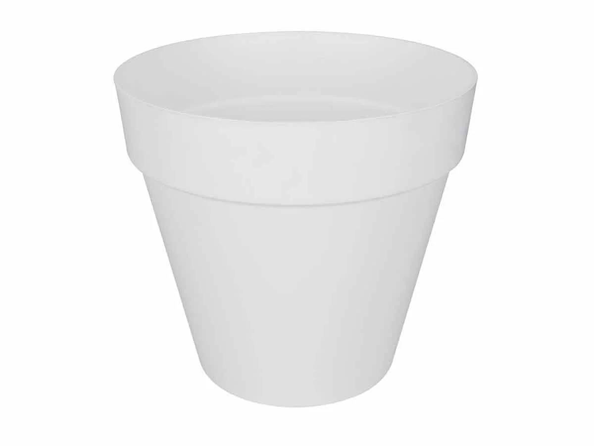 Pot de fleurs Loft Urban rond plastique blanc Ø60xH.53 cm - Elho