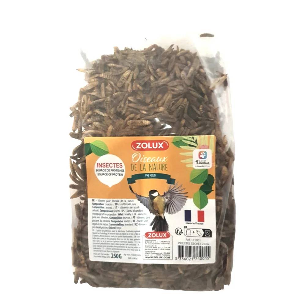 Insectes séchés 250 g pour oiseaux - ZOLUX
