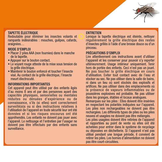 Tapette électrique anti-insectes aluminium noir L.10.5 cm l.3 cm H.19 cm - Acto - Image 3