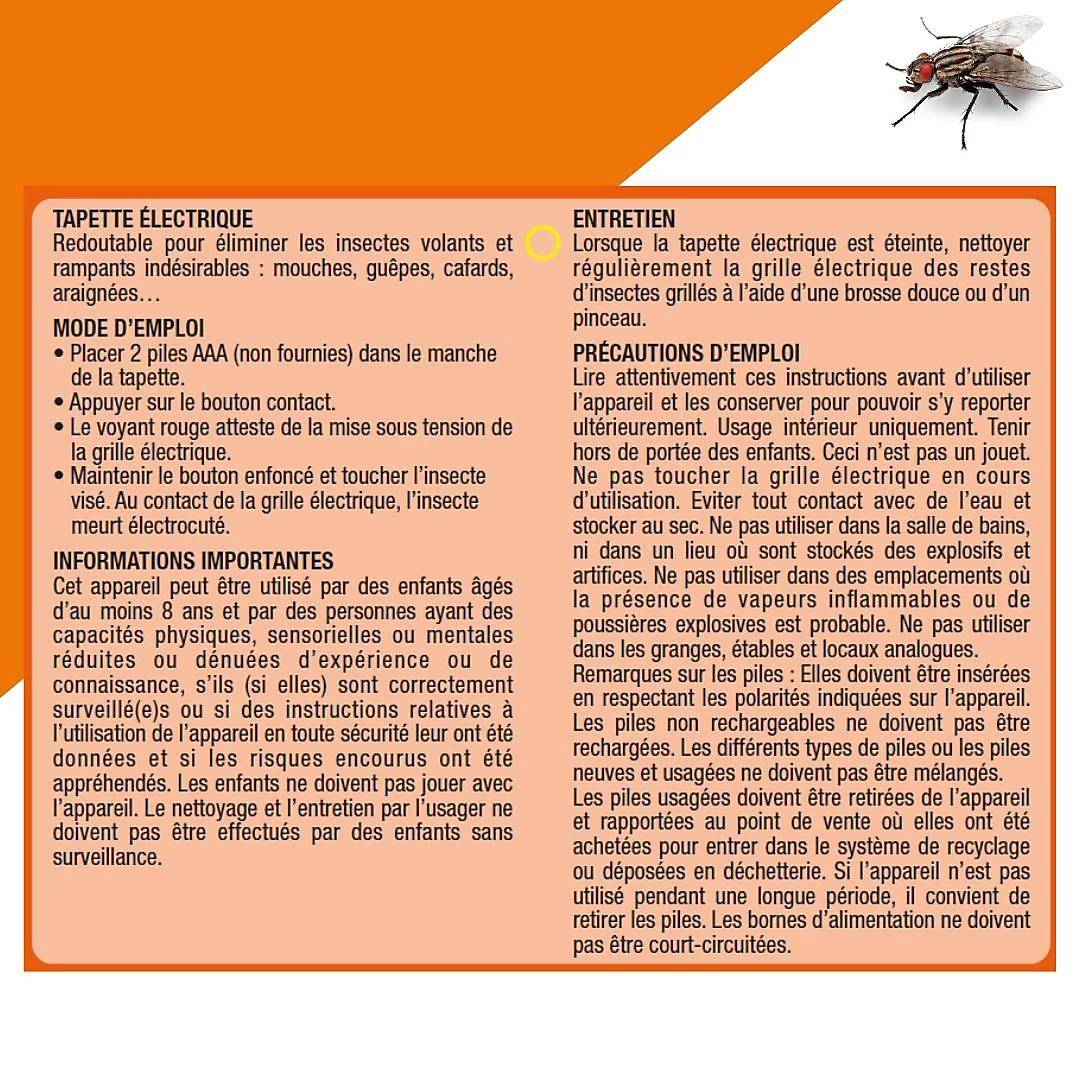 Tapette électrique anti-insectes aluminium noir L.10.5 cm l.3 cm H.19 cm - Acto - Image 3