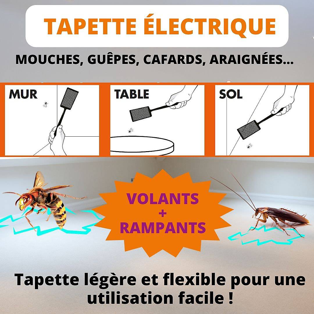 Tapette électrique anti-insectes aluminium noir L.10.5 cm l.3 cm H.19 cm - Acto - Image 2