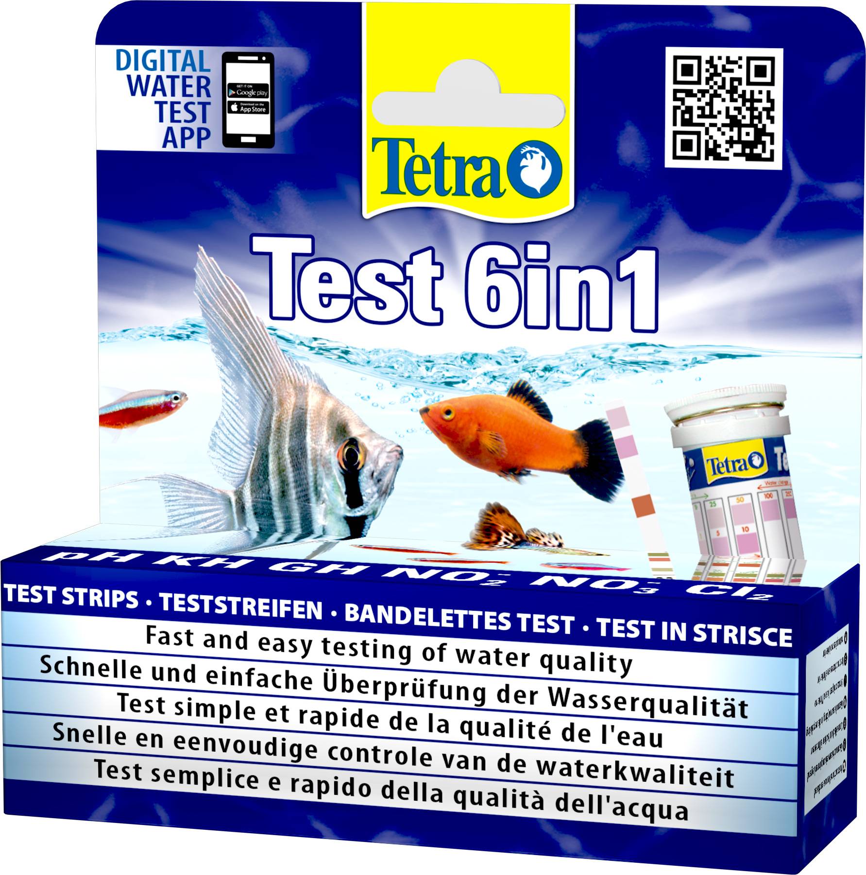 Bandelettes de test pour aquarium rectangulaires bleues L.3.8 cm H.12 cm P.12 cm - Tetra - Image 2