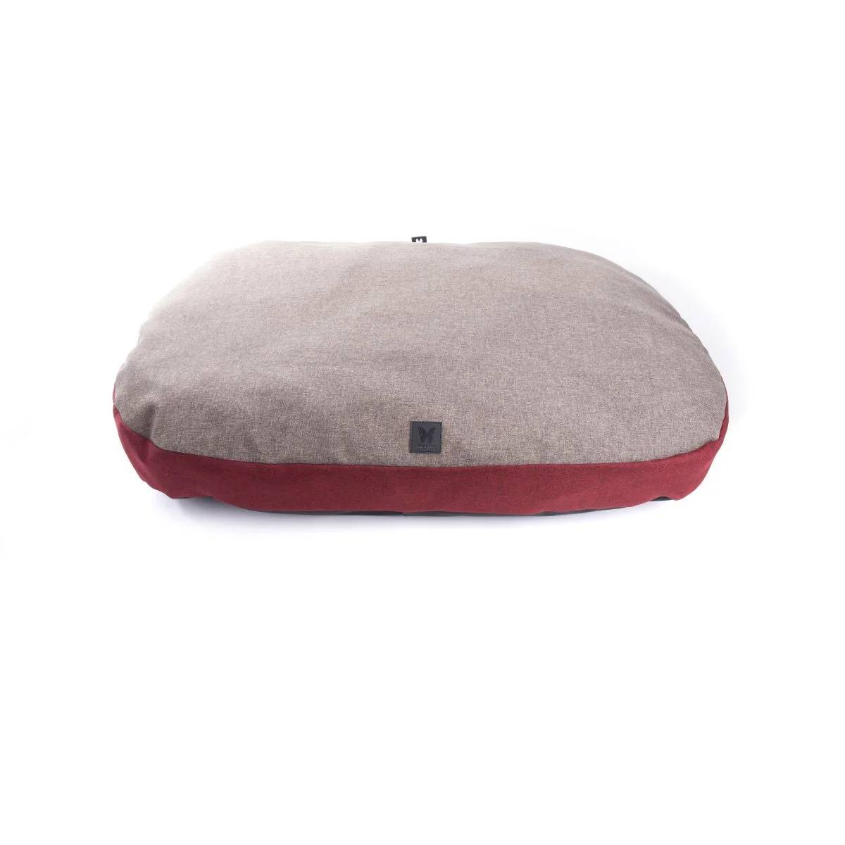 Coussin chien épais noir et rouge 100 x 70 x 8 cm - MARTIN
